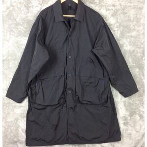 Lululemon LAB Oversized Long Coat Mens XL Jacket Trench Black‎ Rain